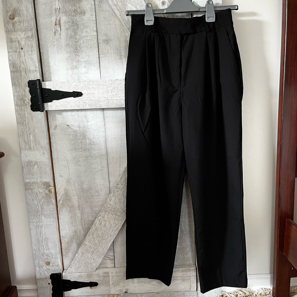 Black high waisted trousers